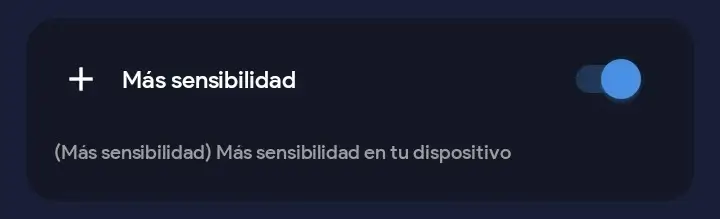 Configuraciรณn de sensibilidad en la app Gotix para mejorar el rendimiento en juegos